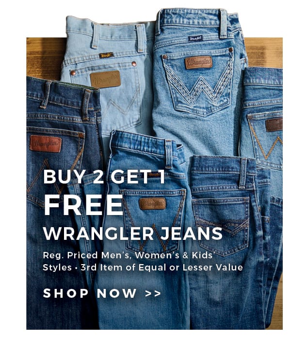 Buy 2 Get 1 Free Wrangler Jeans